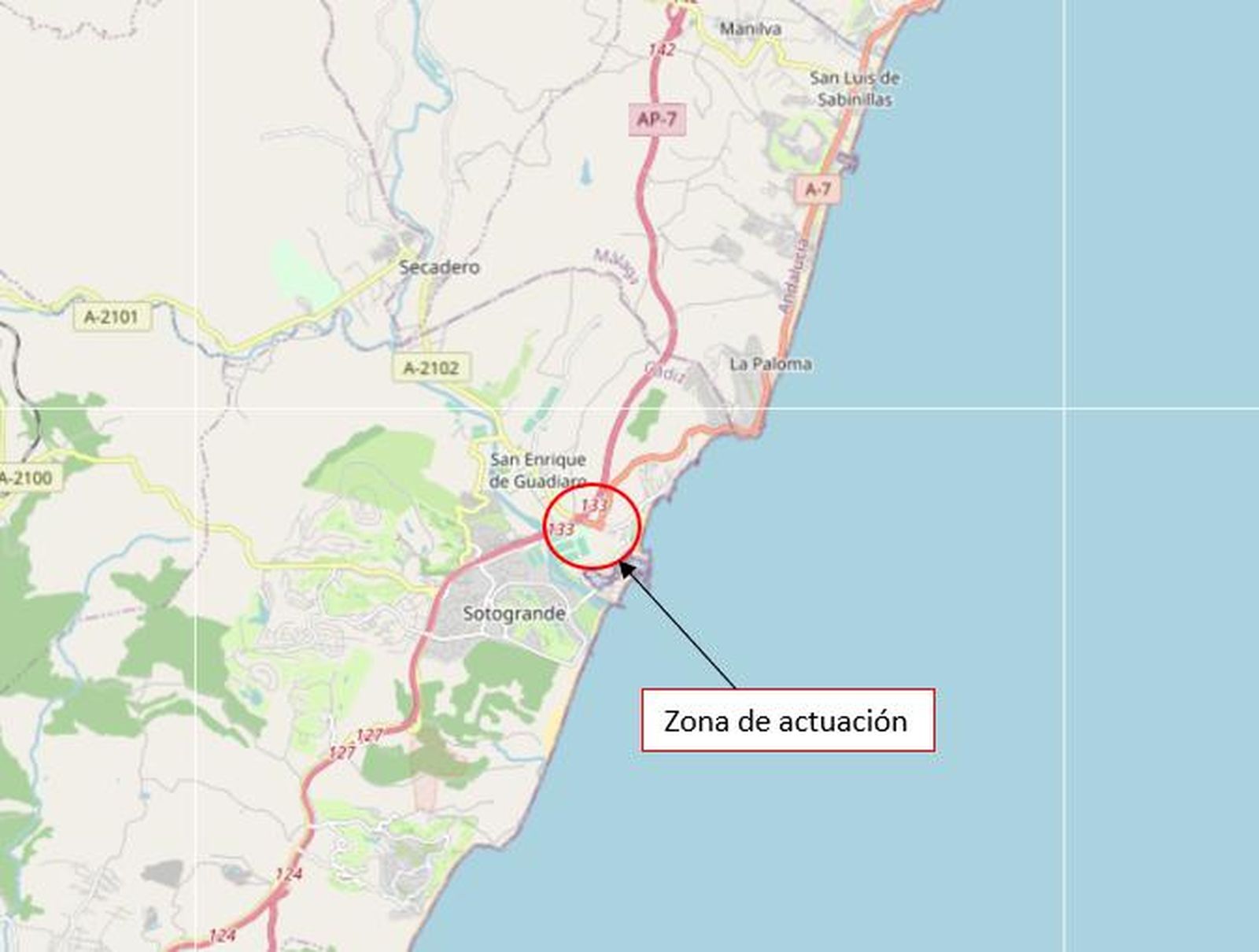 Zona de actuación del proyecto.