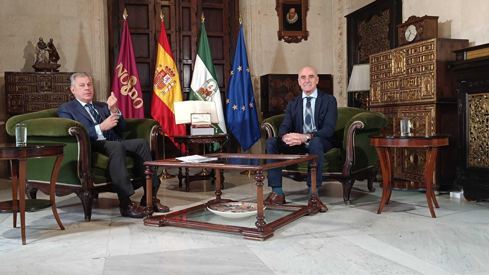 Reunión de Sanz y Muñoz sobre las líneas estratégicas del presupuesto para 2024.