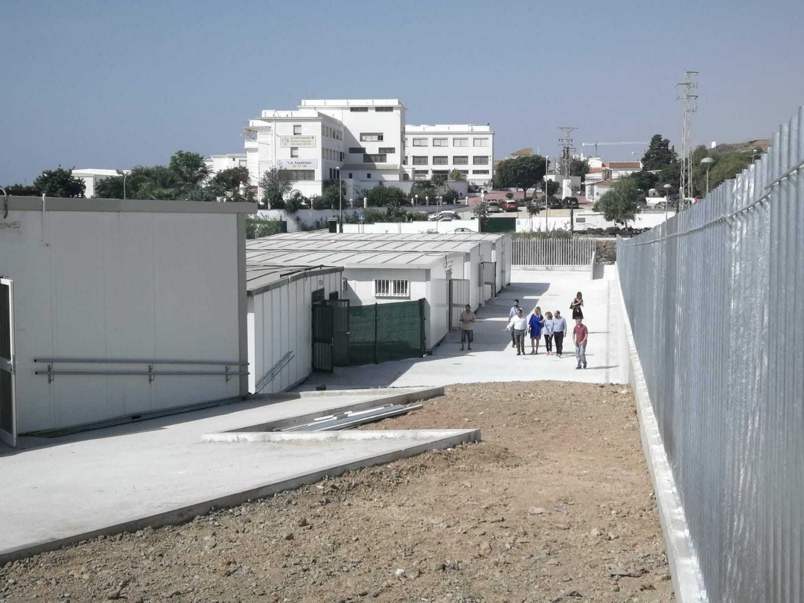 Estado de las aulas prefabricadas el pasado viernes.