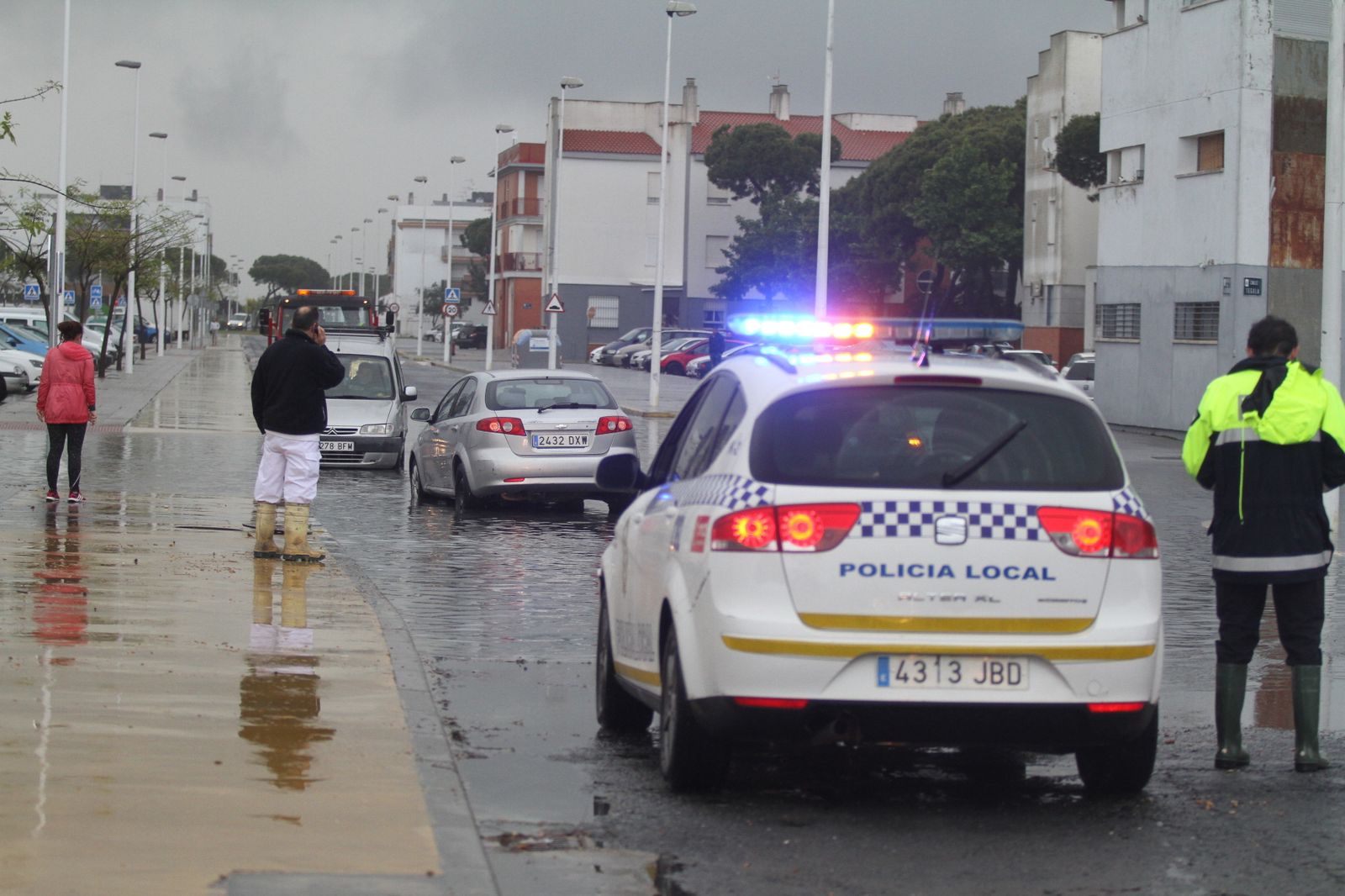 Imágenes de las consecuencias de las lluvias en Punta Umbría