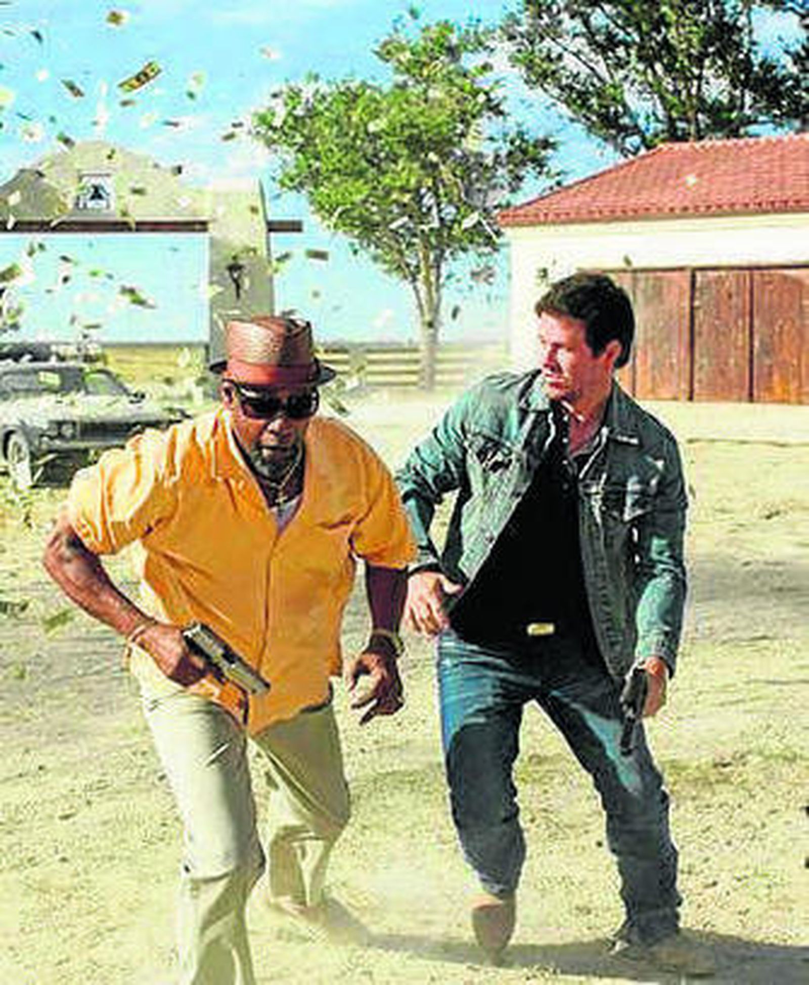 Washington y Wahlberg, en el filme.