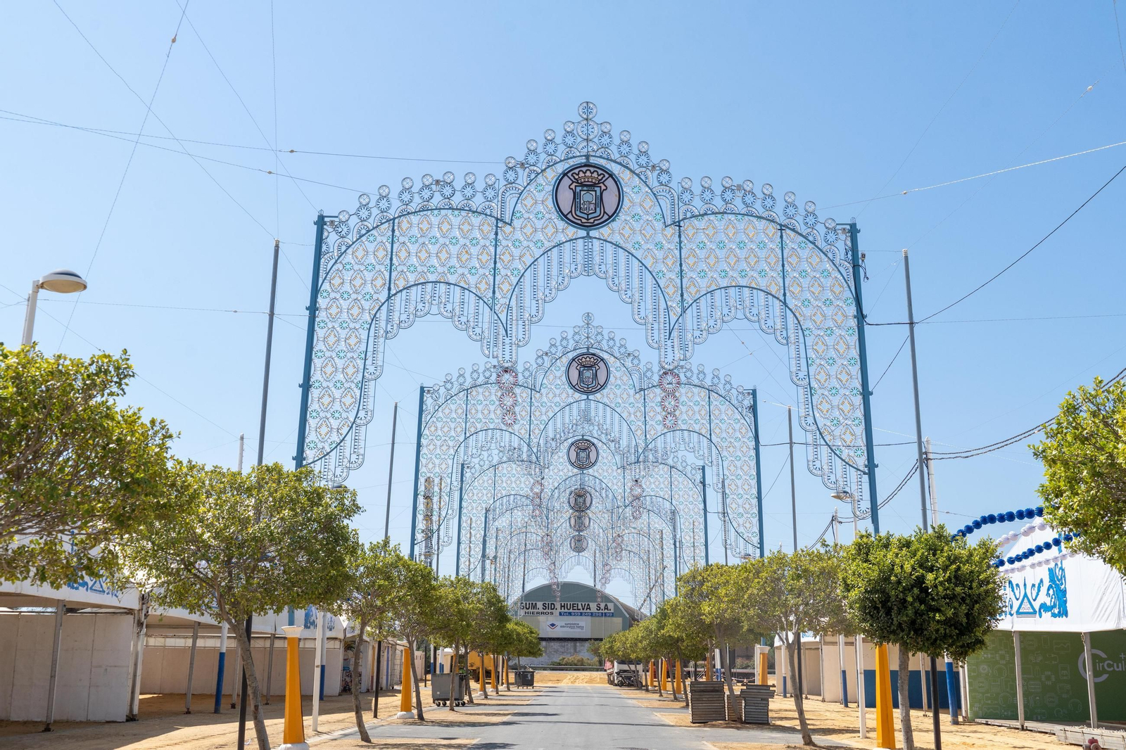 Imágenes de las Fiestas Colombinas días antes de su inauguración