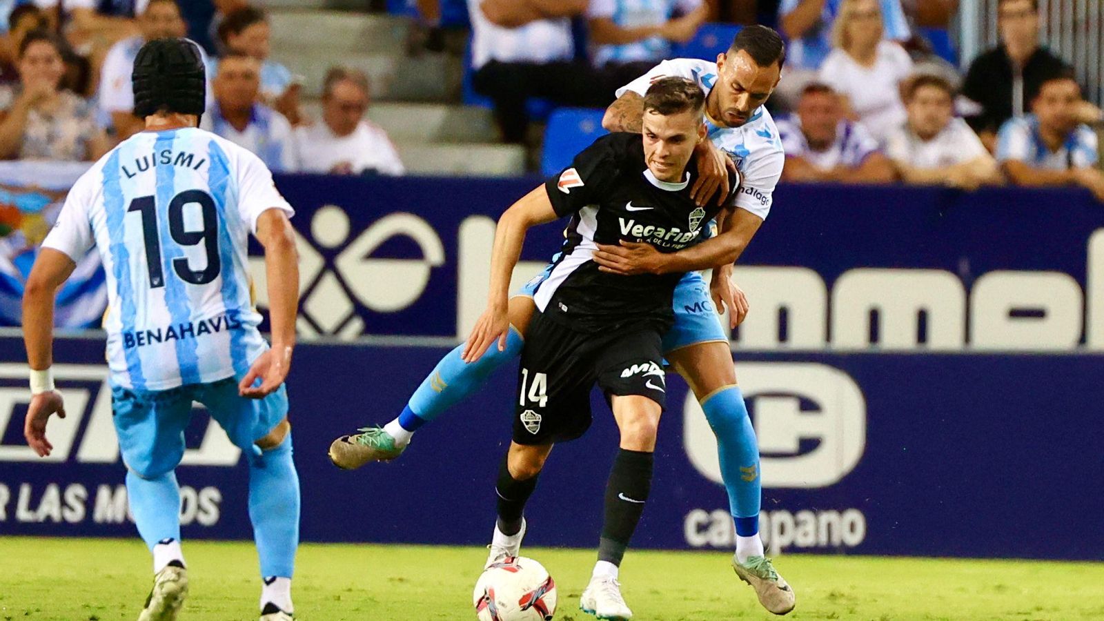 El Málaga CF - Elche, en fotos