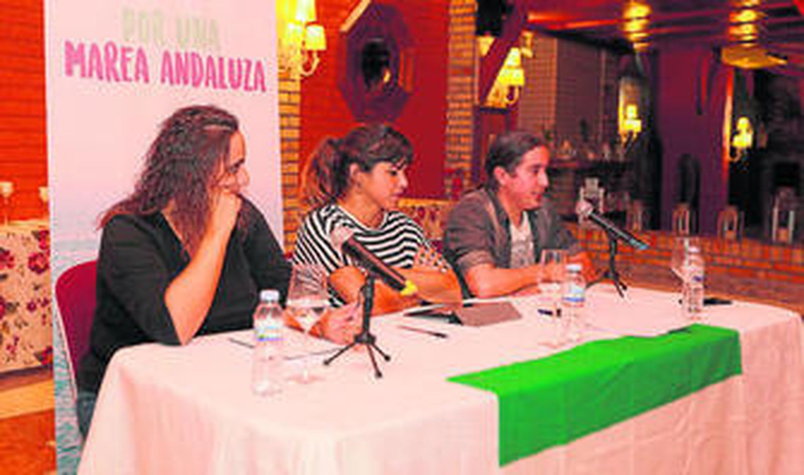 La secretaria general de Podemos y candidata de Por una marea andaluza, Teresa Rodríguez, ayer en Chiclana.