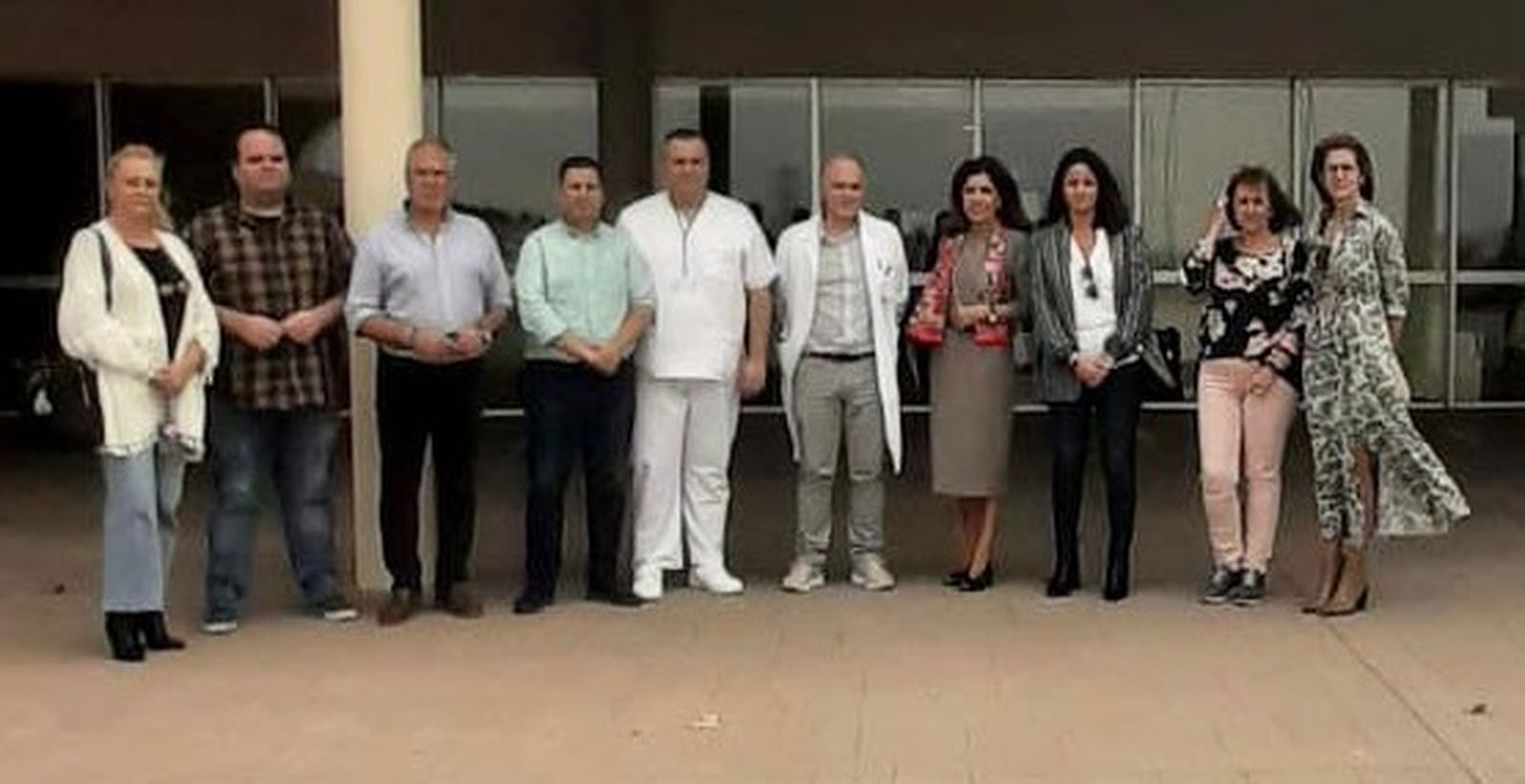 Asistentes a la reunión celebrada en el hospital de Peñarroya-Pueblonuevo.