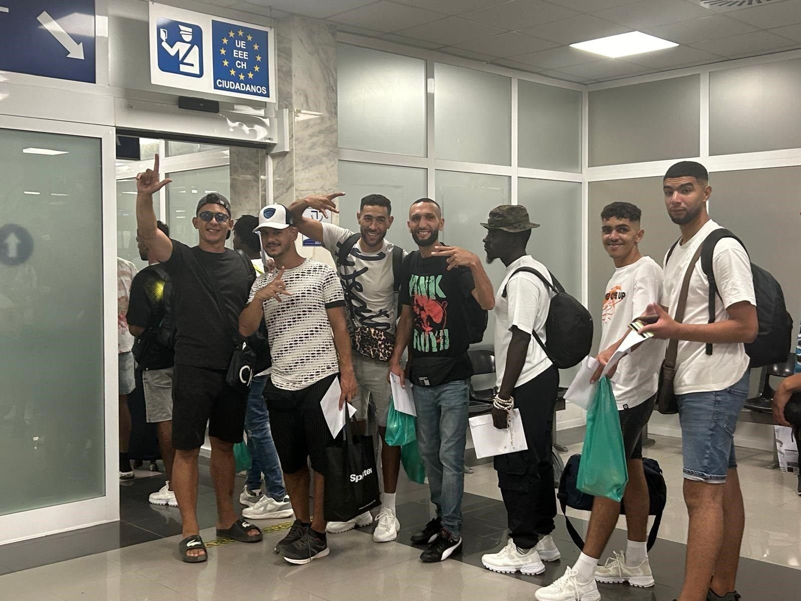 Salida de inmigrantes de Ceuta