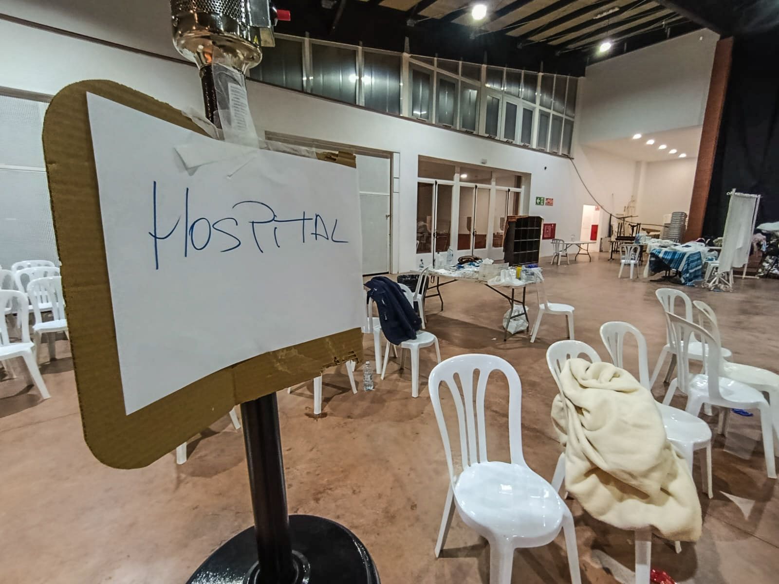 Fotografías del Hospital de campaña habilitado en Adamuz tras el accidente de tren