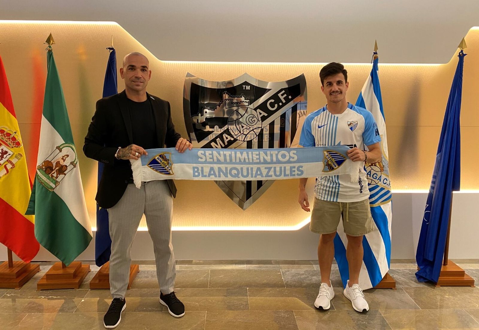 Las fotos de José Matos en su primer día como malaguista