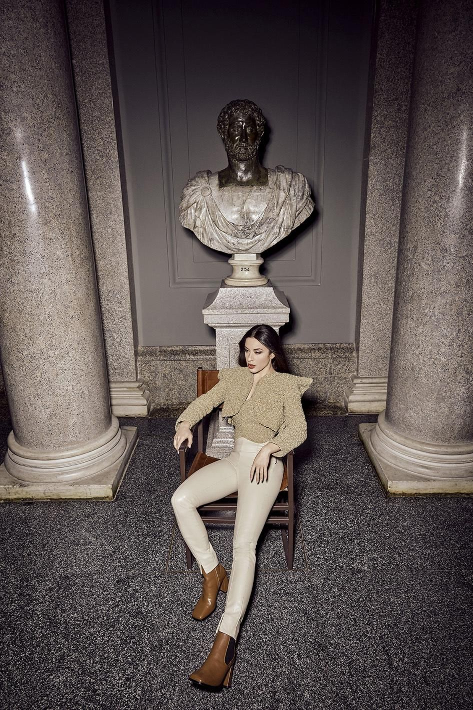 La representante en Eurovisión Blanca Paloma en el Museo del Prado