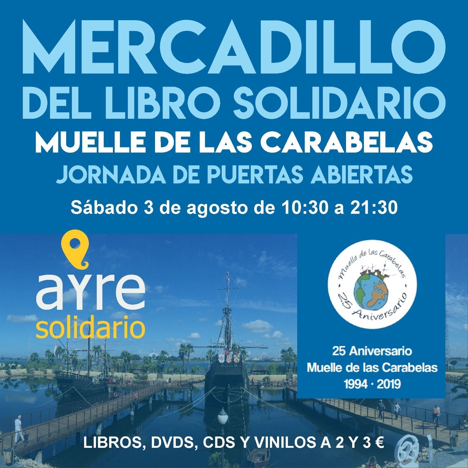 Cartel del Mercadillo del Libro Solidario.