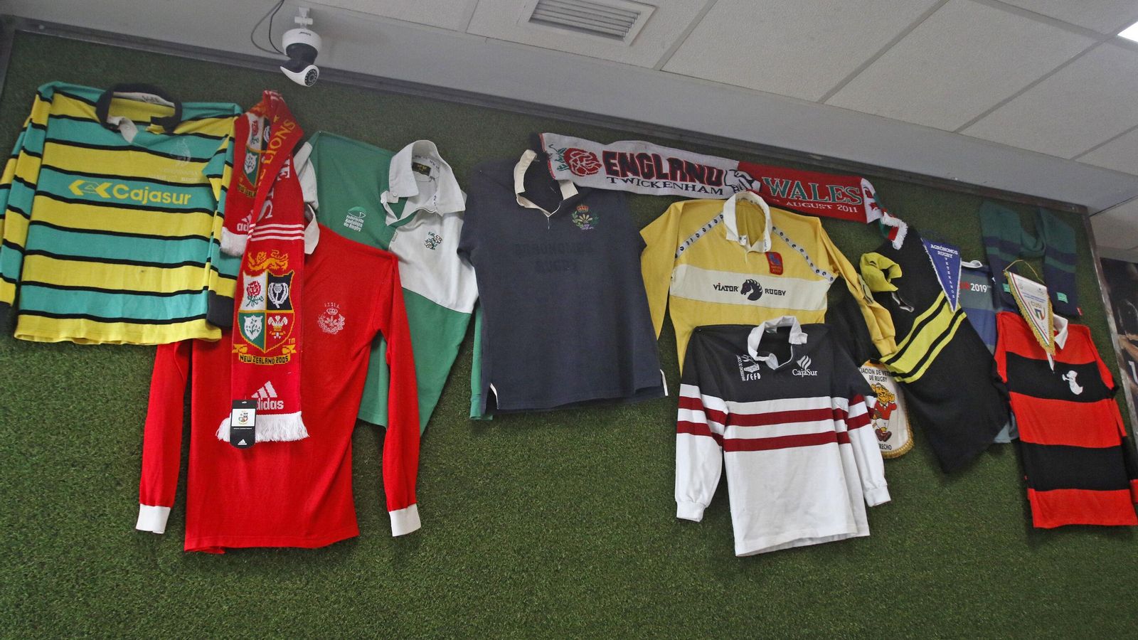 Camisetas de rugby que decoran Pick&Go.