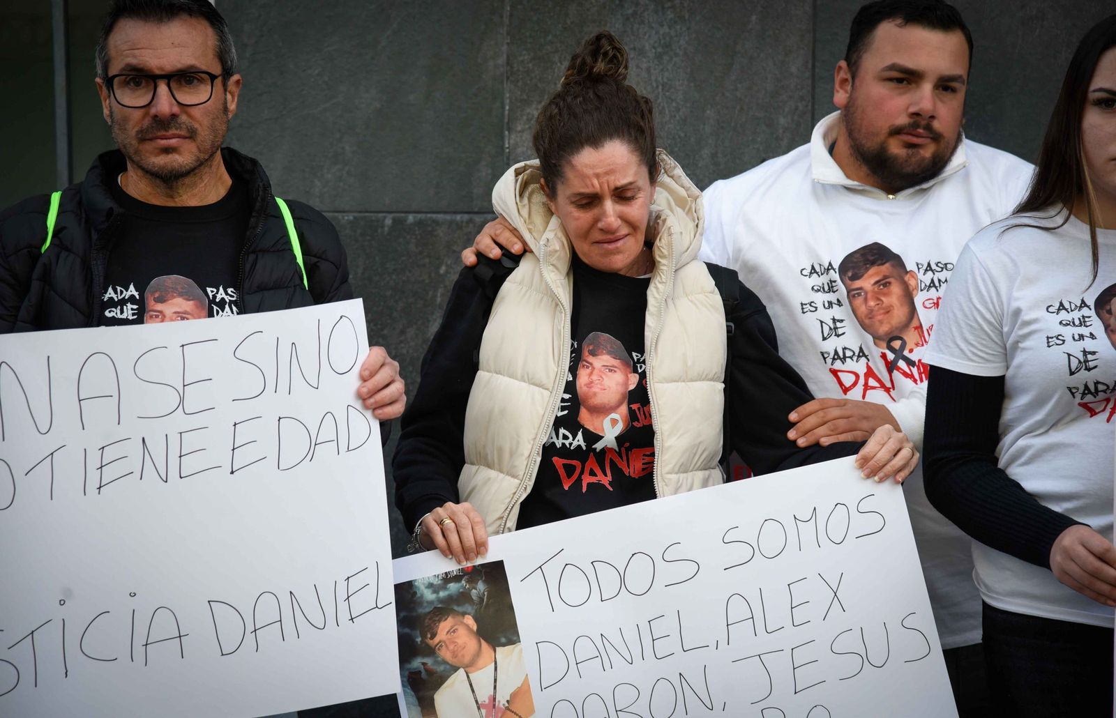 La protesta de los familiares de Daniel, en imágenes