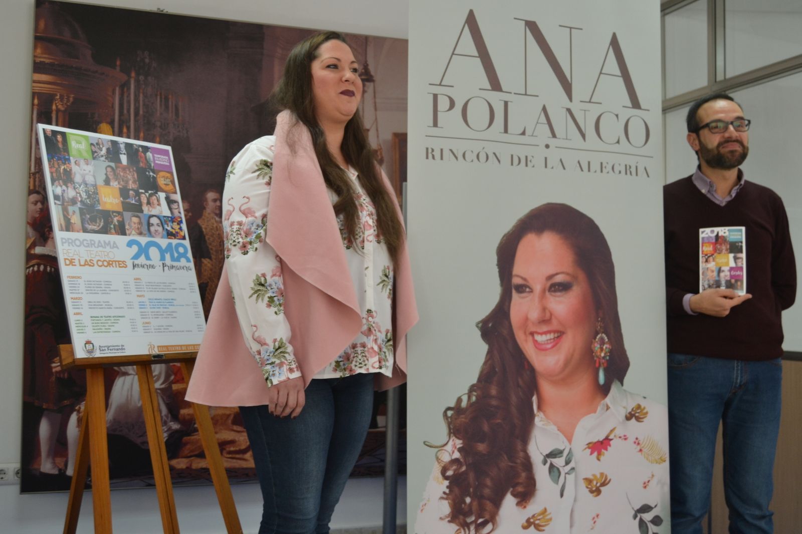 Ana Polanco, esta mañana, junto al concejal de Cultura, Juanjo Carrera
