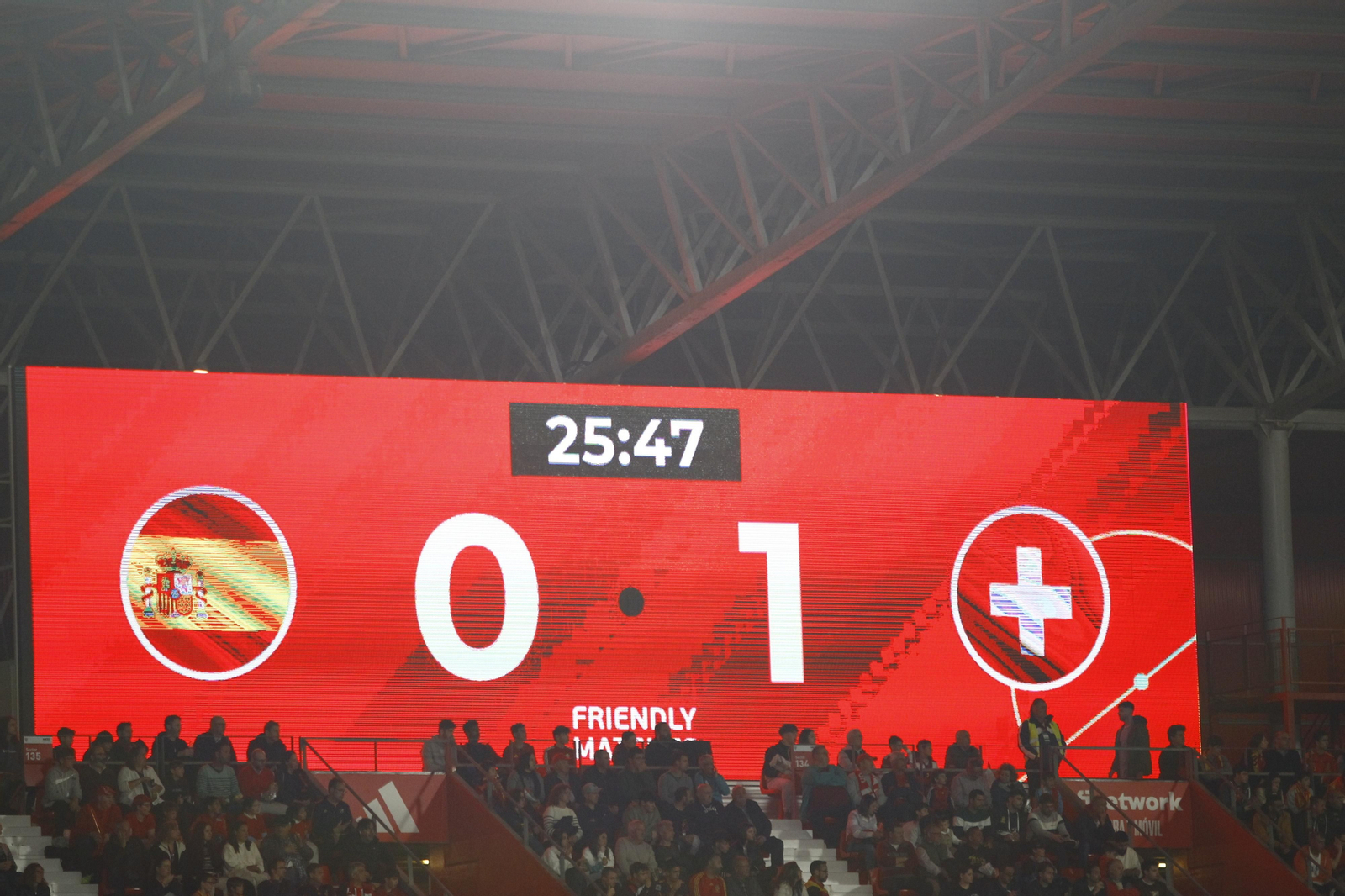 Imágenes del partido de fútbol amistoso entre las selecciones de España y Suiza Sub 21, disputado en Almería