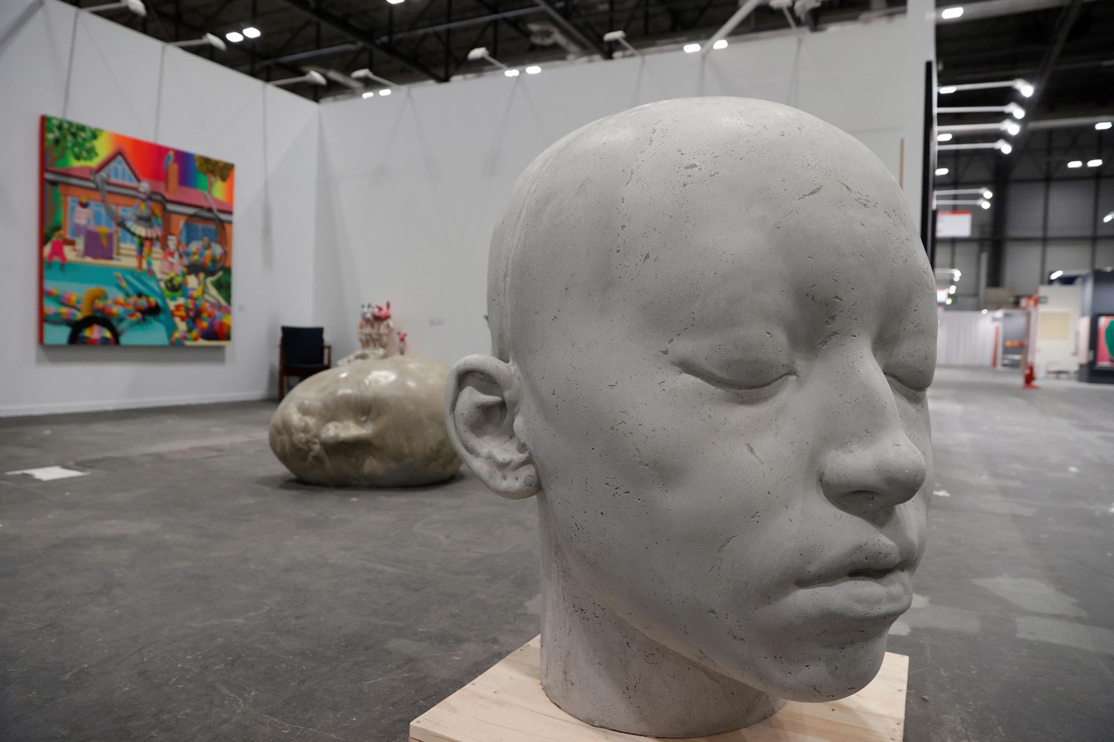 Obras de arte ya preparadas para la feria