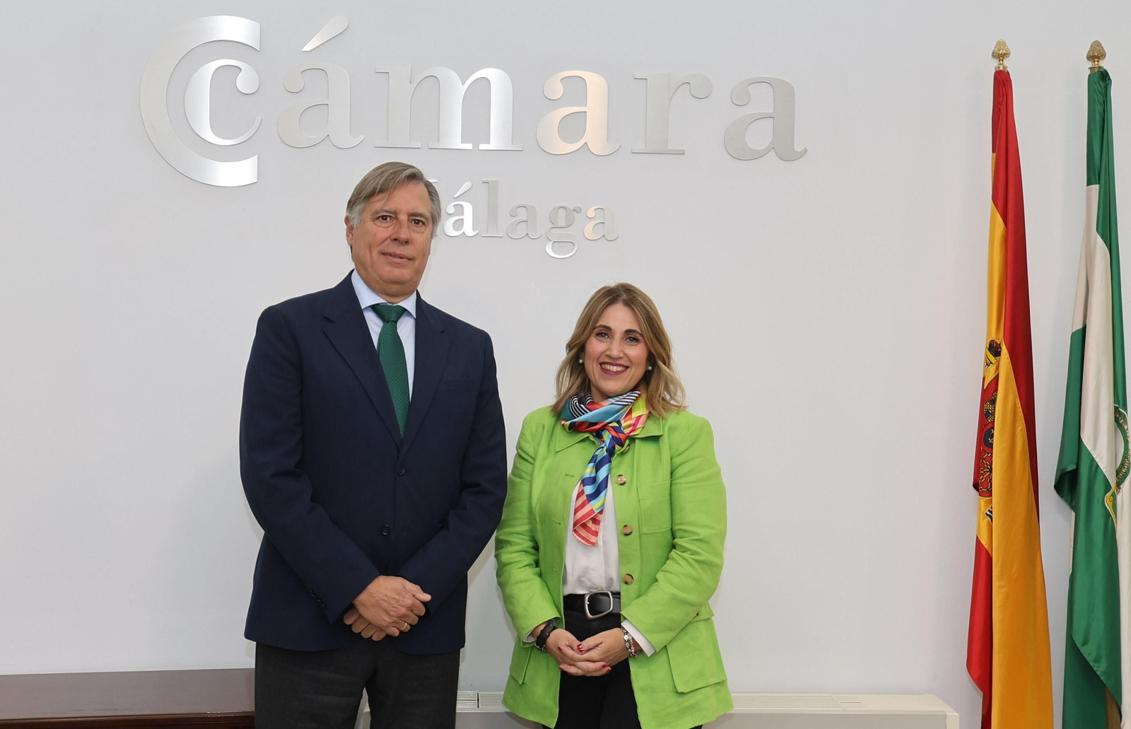 José Carlos Escribano y María Paz Flores en la presentación de los resultados del Programa de Formación España Emprende.