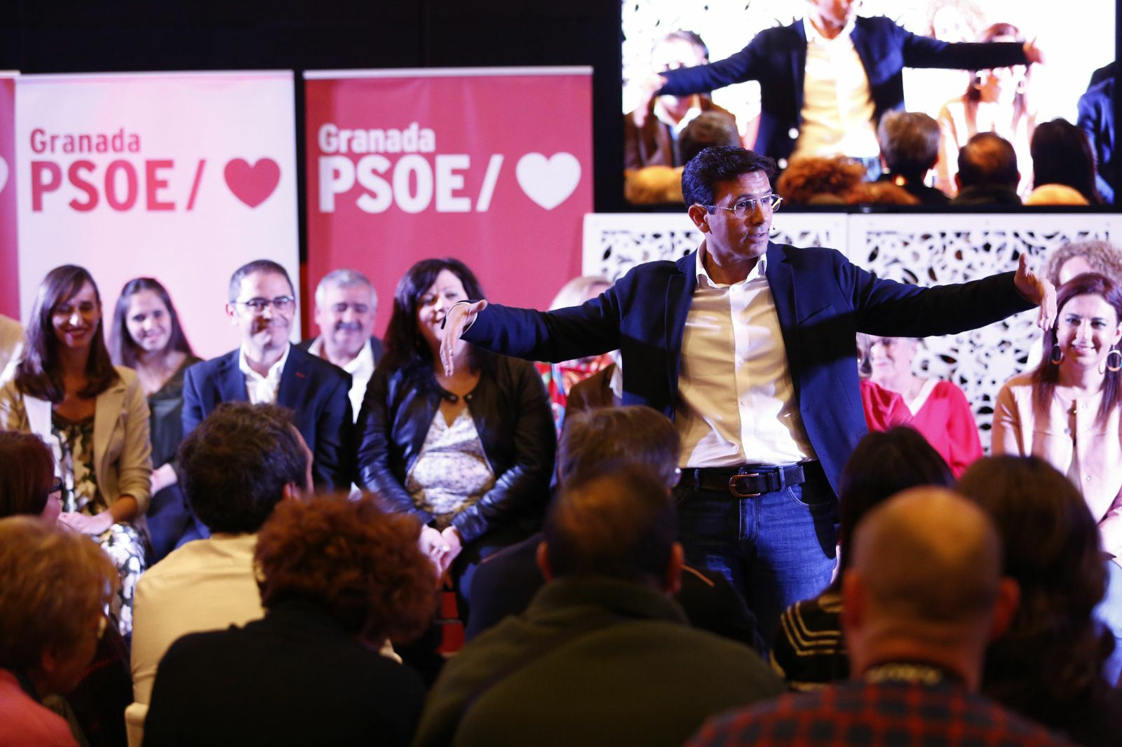 Las imágenes del inicio de la campaña del PSOE