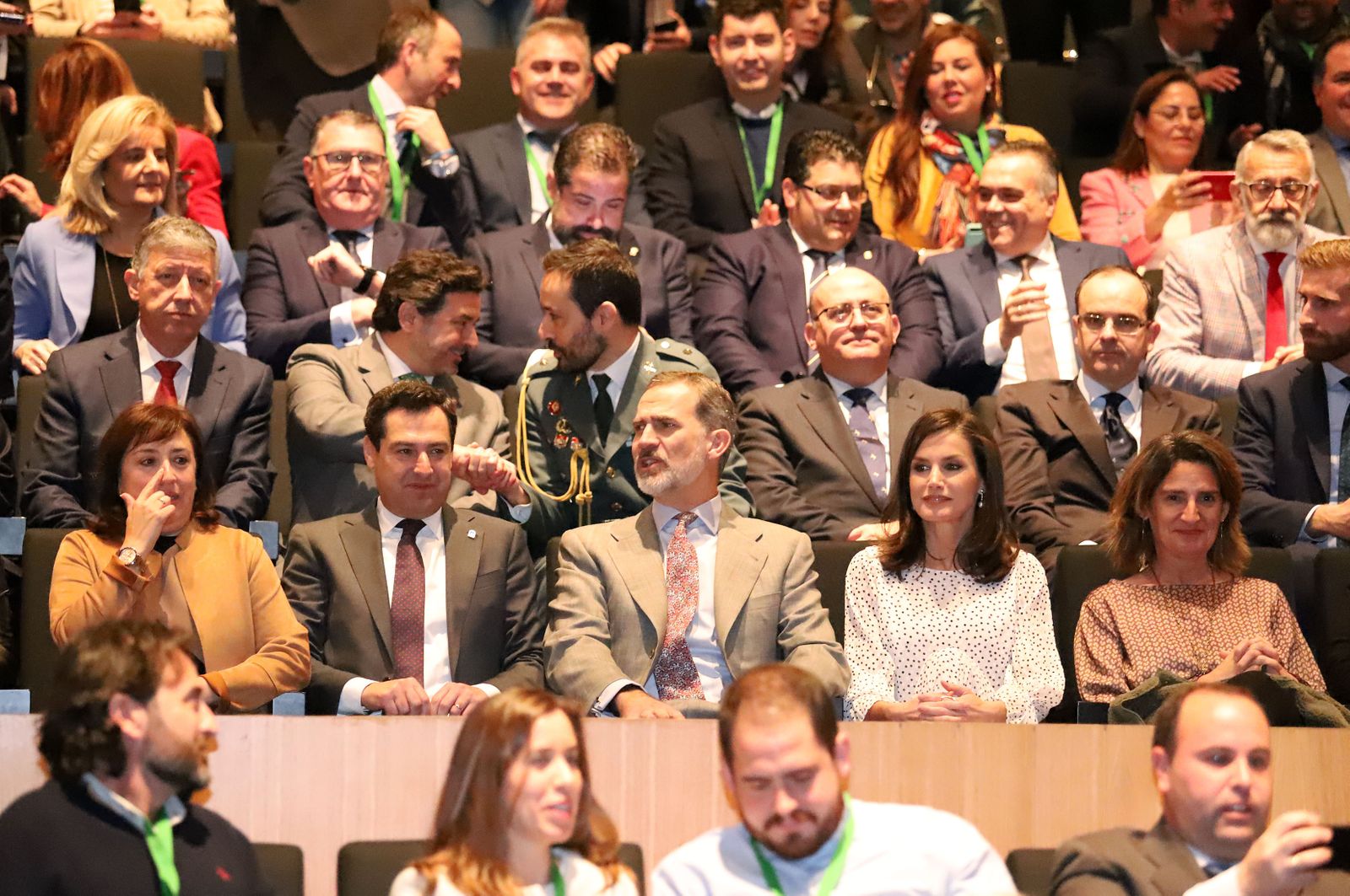 Imágenes de los Reyes Don Felipe y Doña Letizia en el congreso del 50 aniversario de Doñana