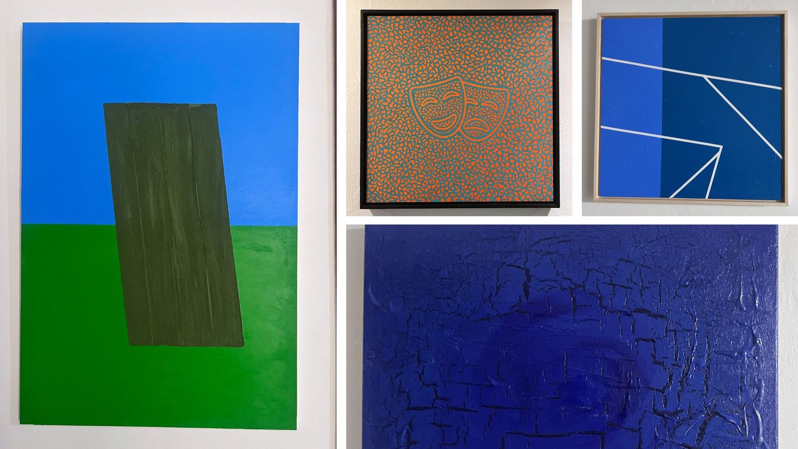 Algunas de las obras que NanóPerez expone en Canal Sur.