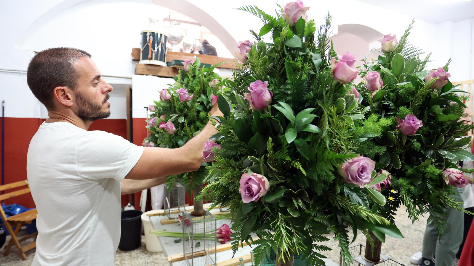 Últimos preparativos de la Hermandad del Rocio de Jerez