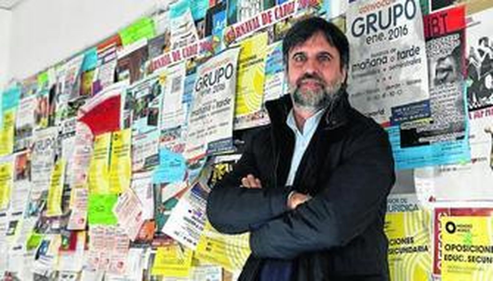 Sebastián Martín, en la Facultad de Derecho, durante la entrevista.