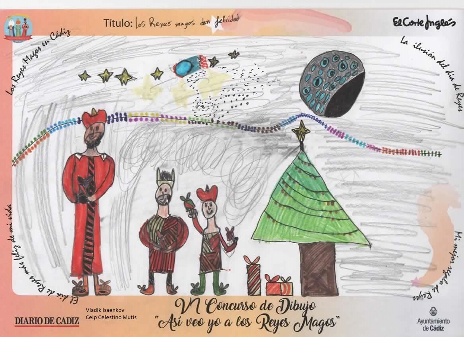 Los dibujos ganadores y semifinalistas del concurso 'Así veo yo a los Reyes Magos' en Cádiz.