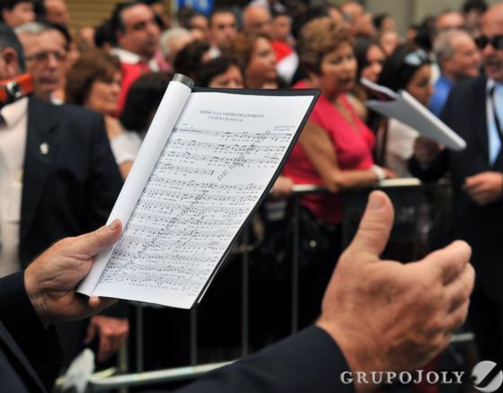 La partitura de la orquesta que llevaba la virgen. 

Foto: Juan Carlos Vázquez