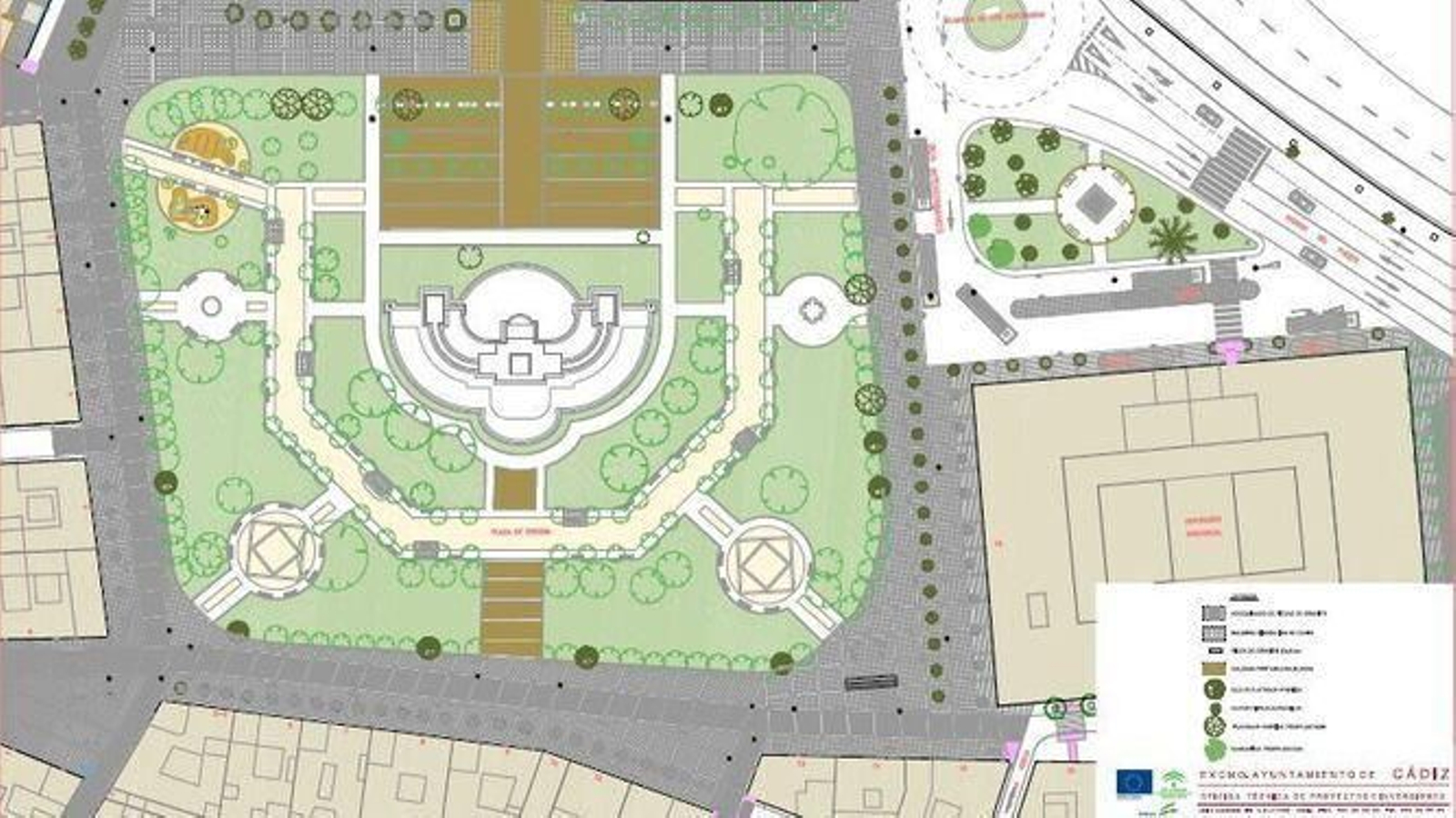 Así será la renovada plaza de España de Cádiz
