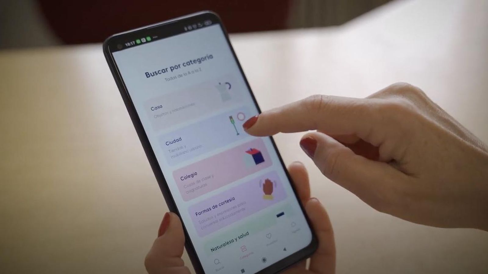 Búsqueda de palabras en la app Signary