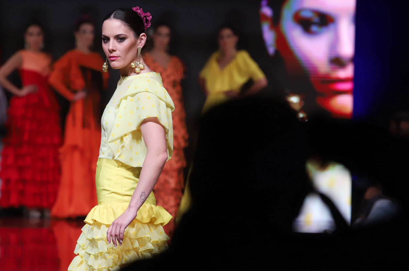 Huelva Flamenca 2023. Imágenes de la pasarela de moda flamenca de la modista Adelina Infante