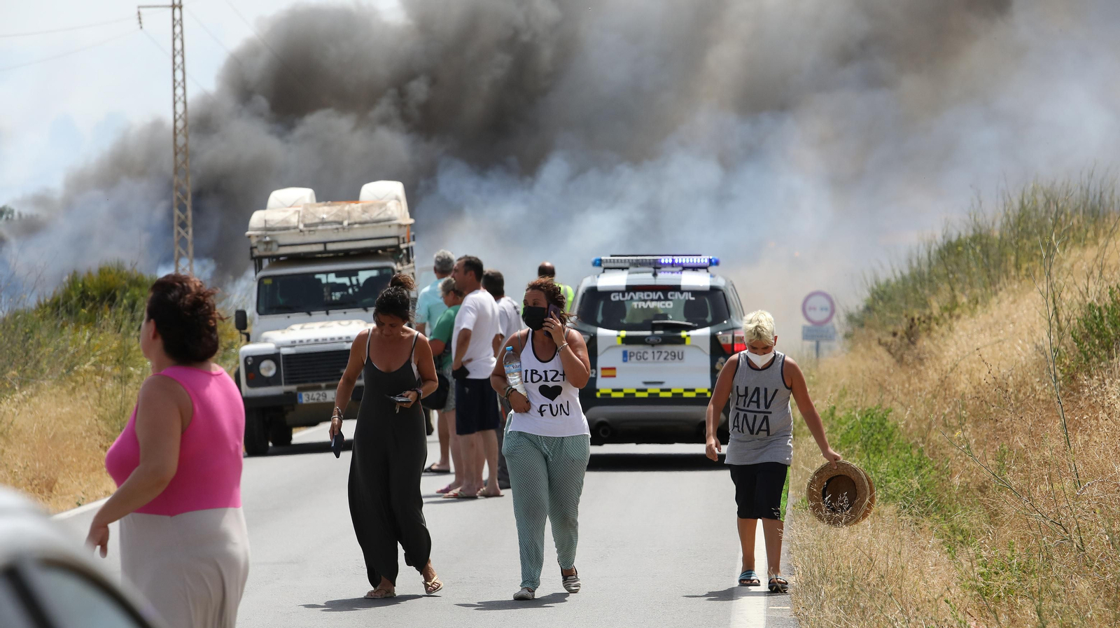 Grave incendio en la campiña de Jerez