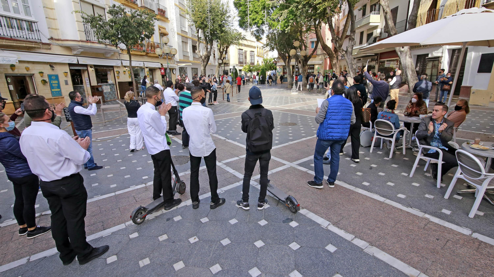 Imágenes de la concentración de hosteleros