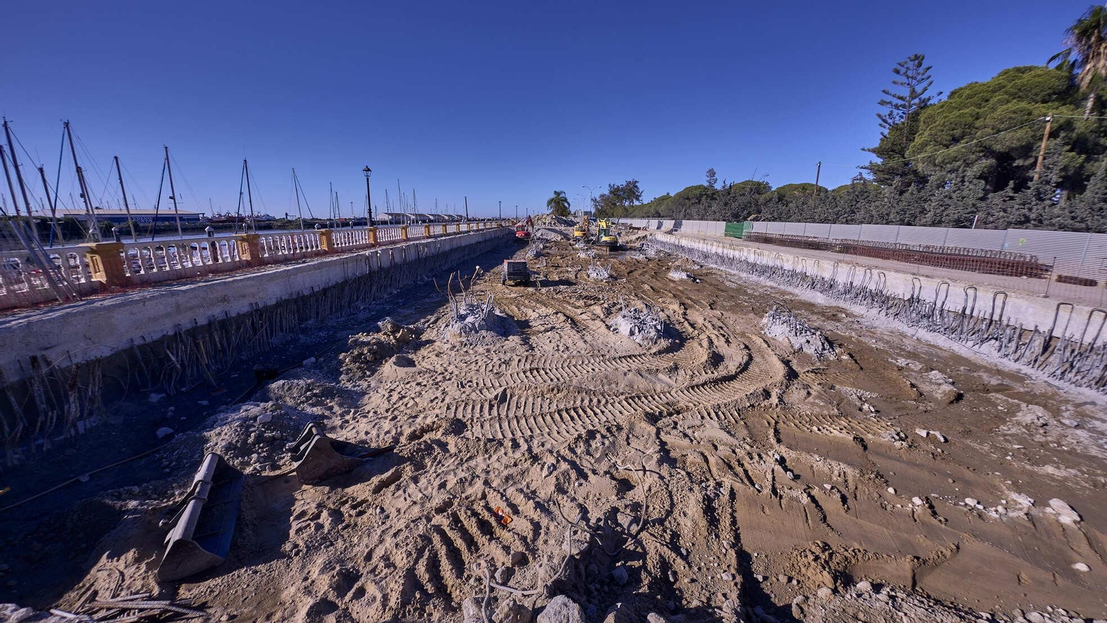 Estado de la obra del tanque de tormentas en El Puerto