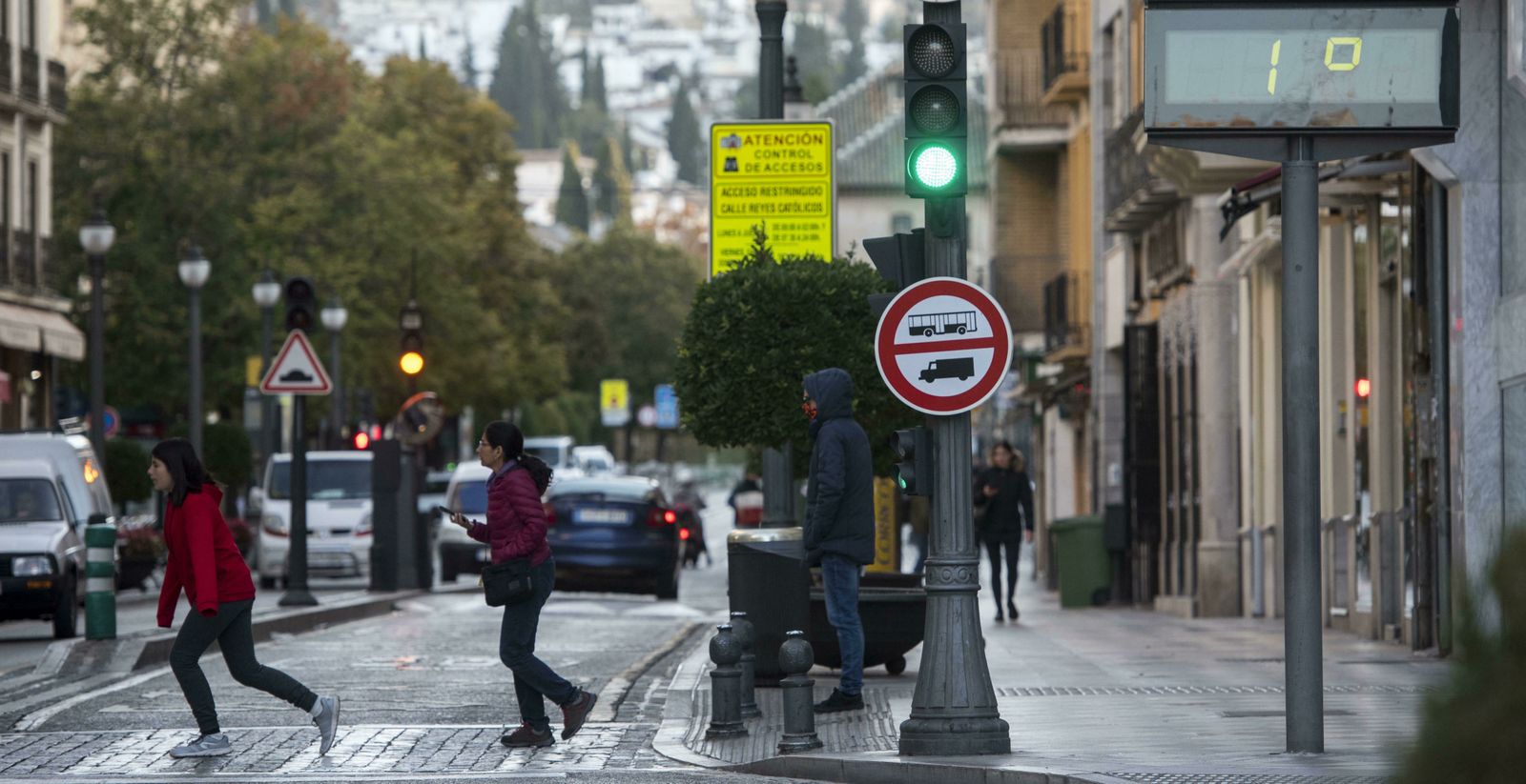 Imágenes del frío en Granada con temperaturas bajo los cero grados