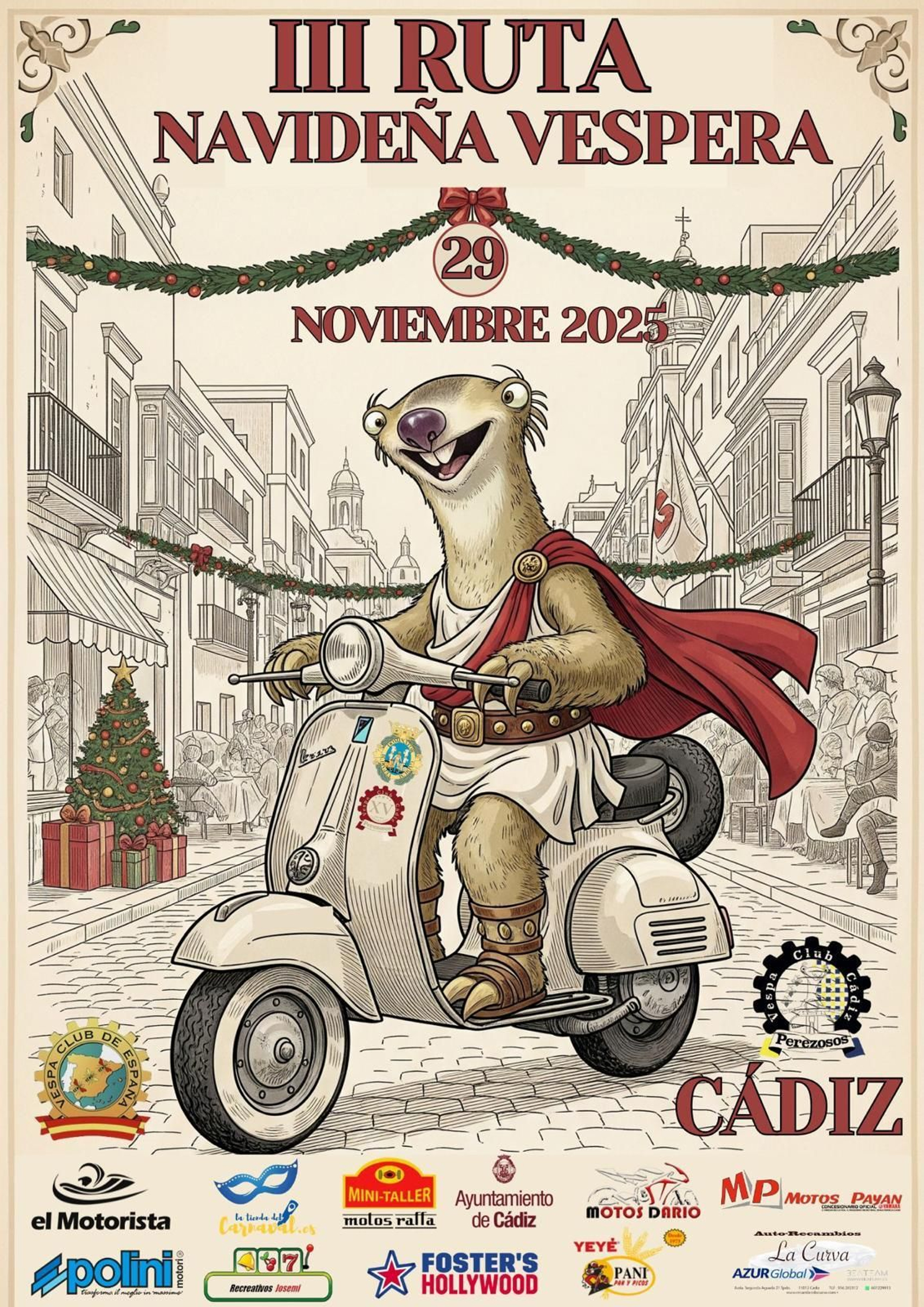 Cartel anunciador de la cita de este grupo de amantes de las motos