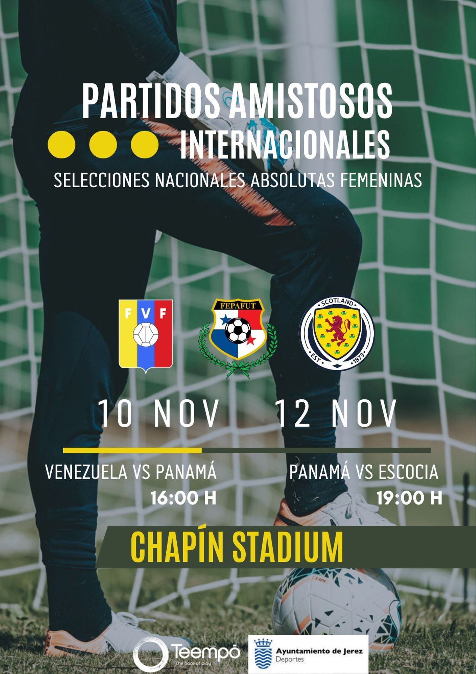 Cartel de los dos partidos amistosos.