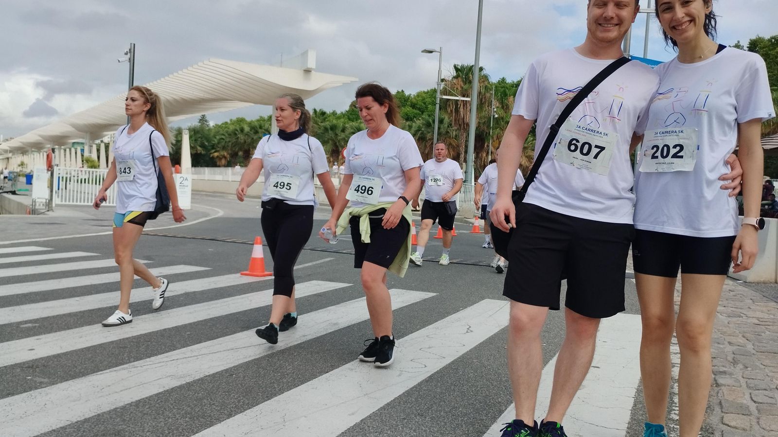 Lilian y Simon, durante la carrera.