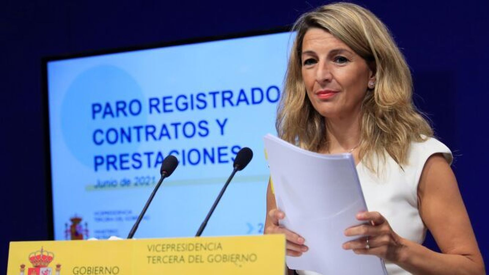 La vicepresidenta segunda Yolanda Díaz.