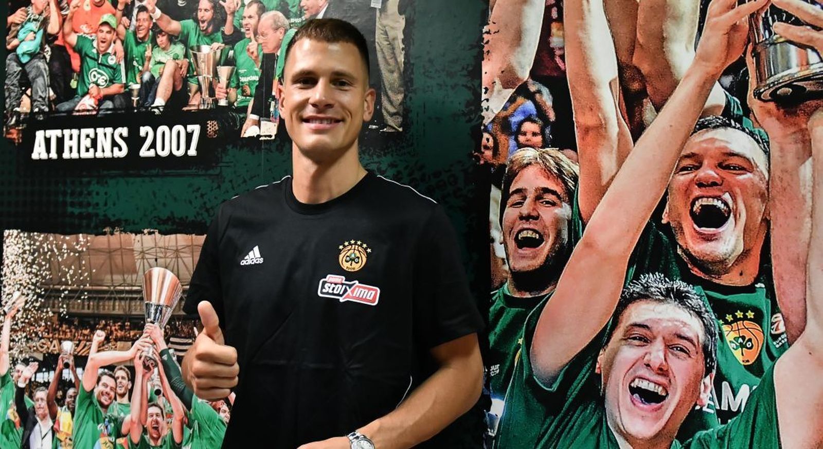 Nedovic, en su llegada a Atenas.