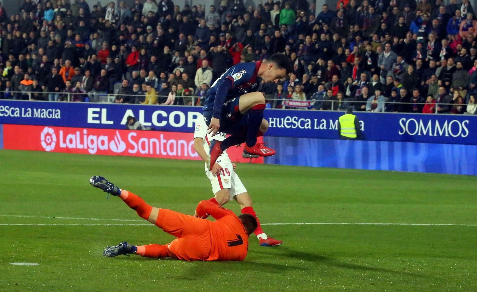 El Huesca-Sevilla, en imágenes