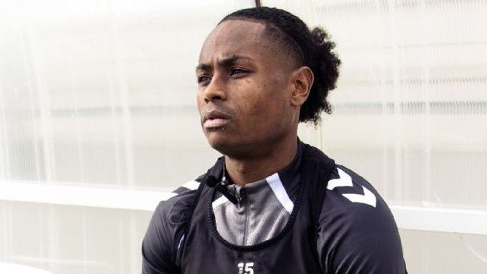 Joanet López, con la indumentaria de entrenamiento de la Balona