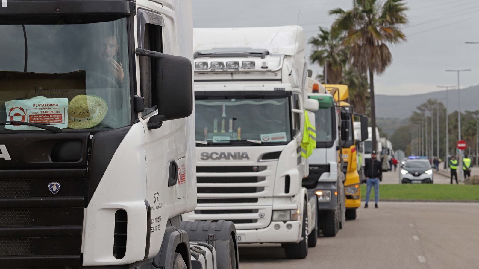 Fotos de la marcha de camiones en el Campo de Gibraltar