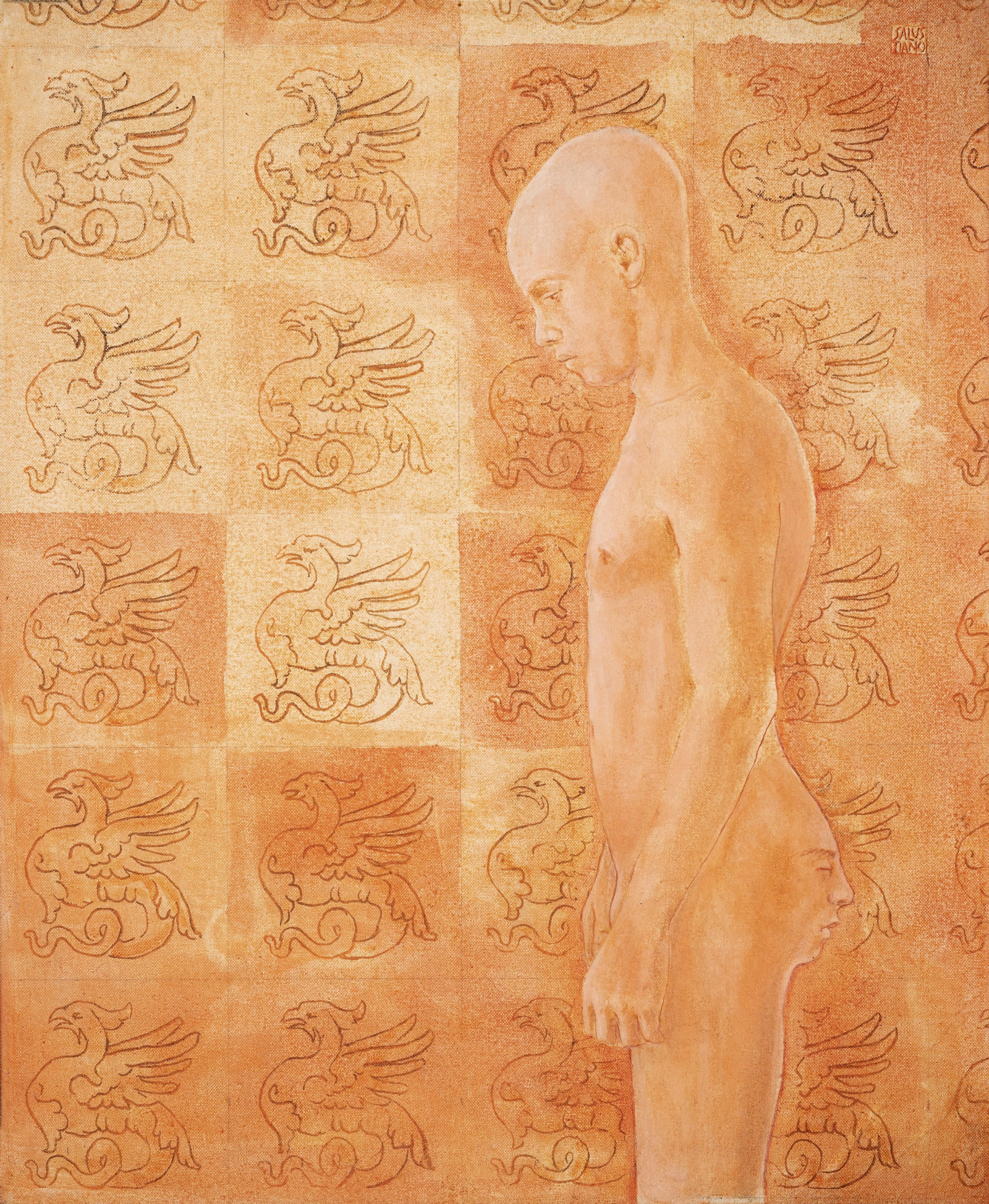 Detalle de una de las obras donadas, original de S. Cruz García, Salustiano.