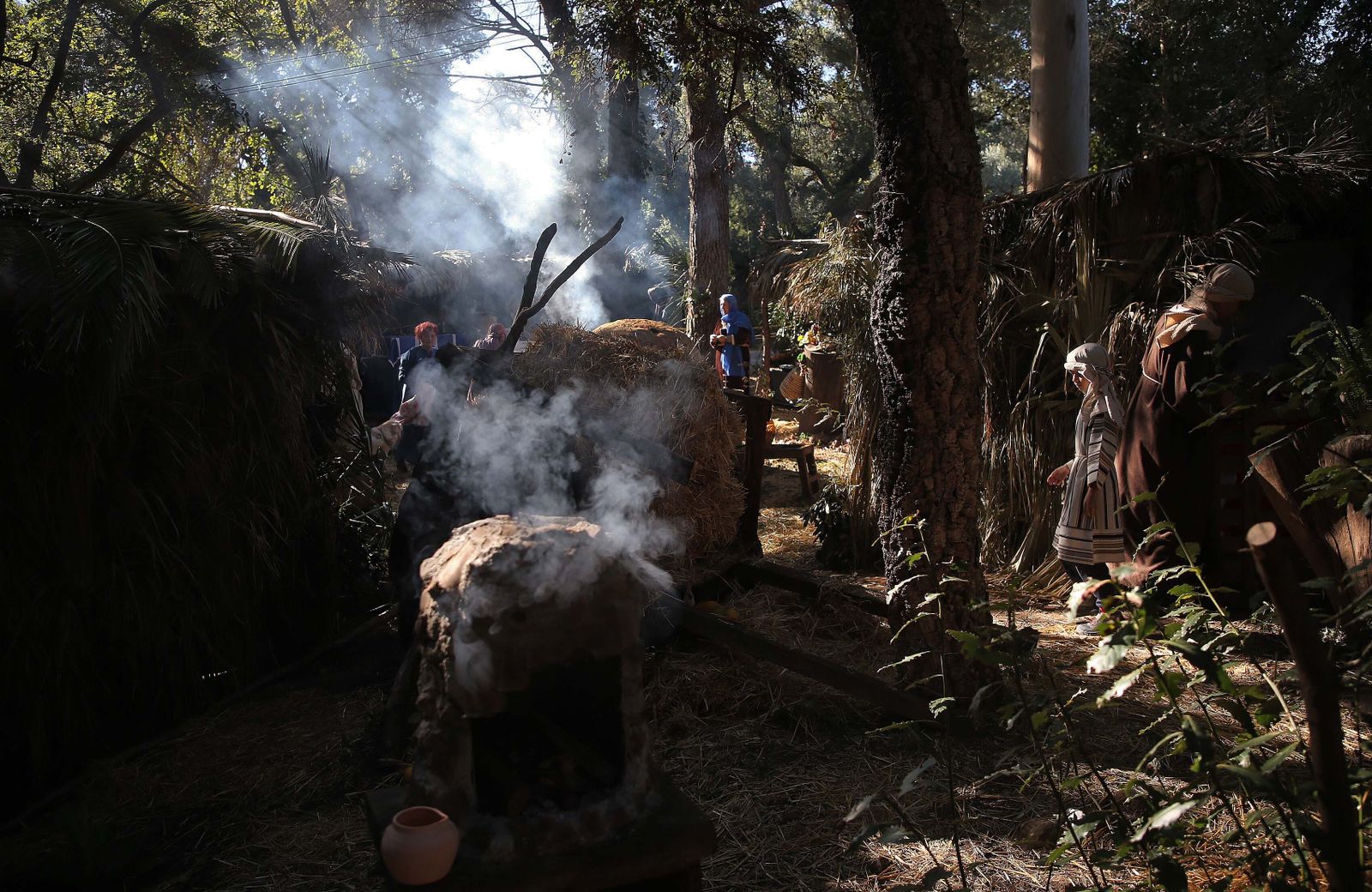 La inauguración del Belén Viviente de Pelayo, en imágenes