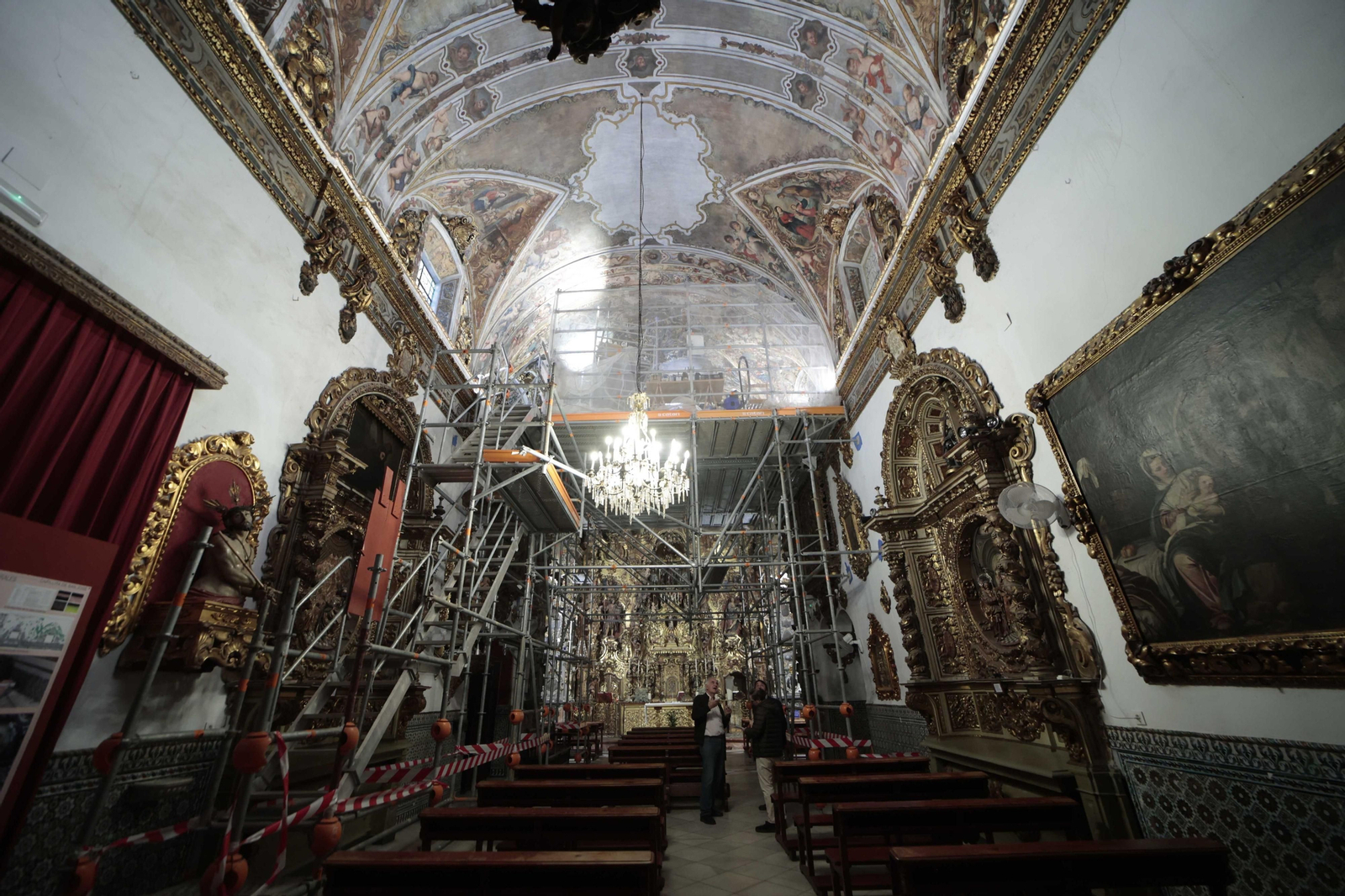 imágenes del estado de la restauración de la capilla de San José