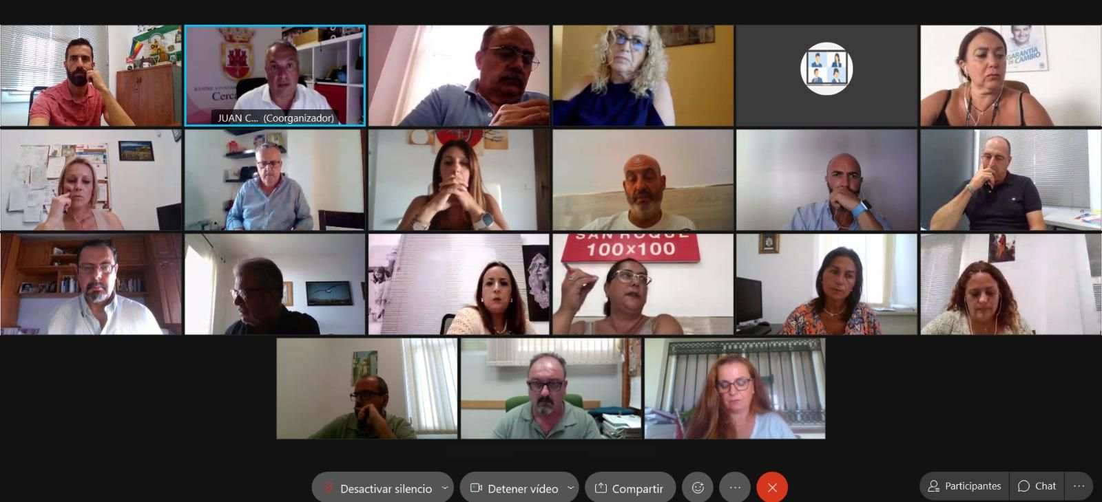 El Pleno, celebrado de forma telemática.