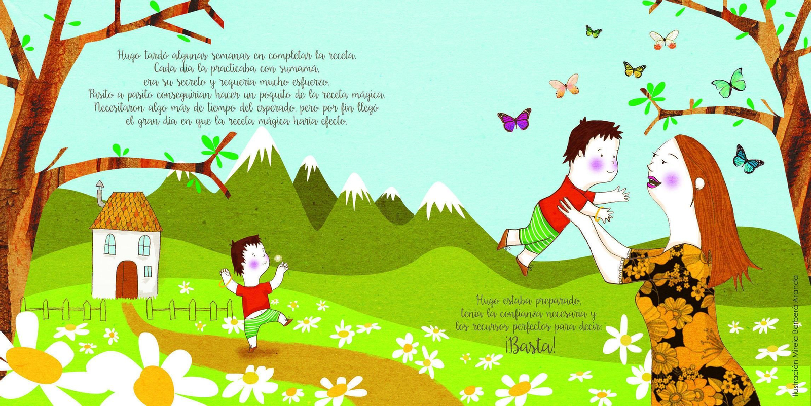 Las ilustraciones del cuento 'Hugo y la receta mágica' están realizadas por Mireia Barberà.