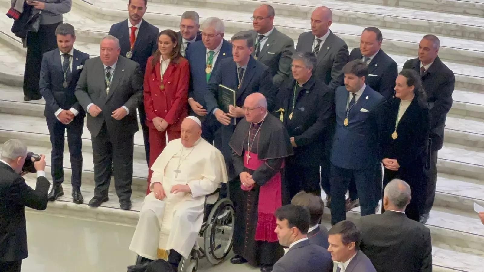 Audiencia de la Hermandad Matriz de Almonte con el Papa Francisco en El Vaticano.