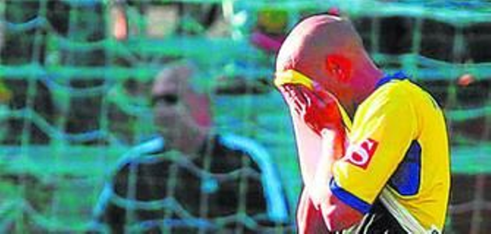 Dani, lamentándose en un partido contra el Elche.