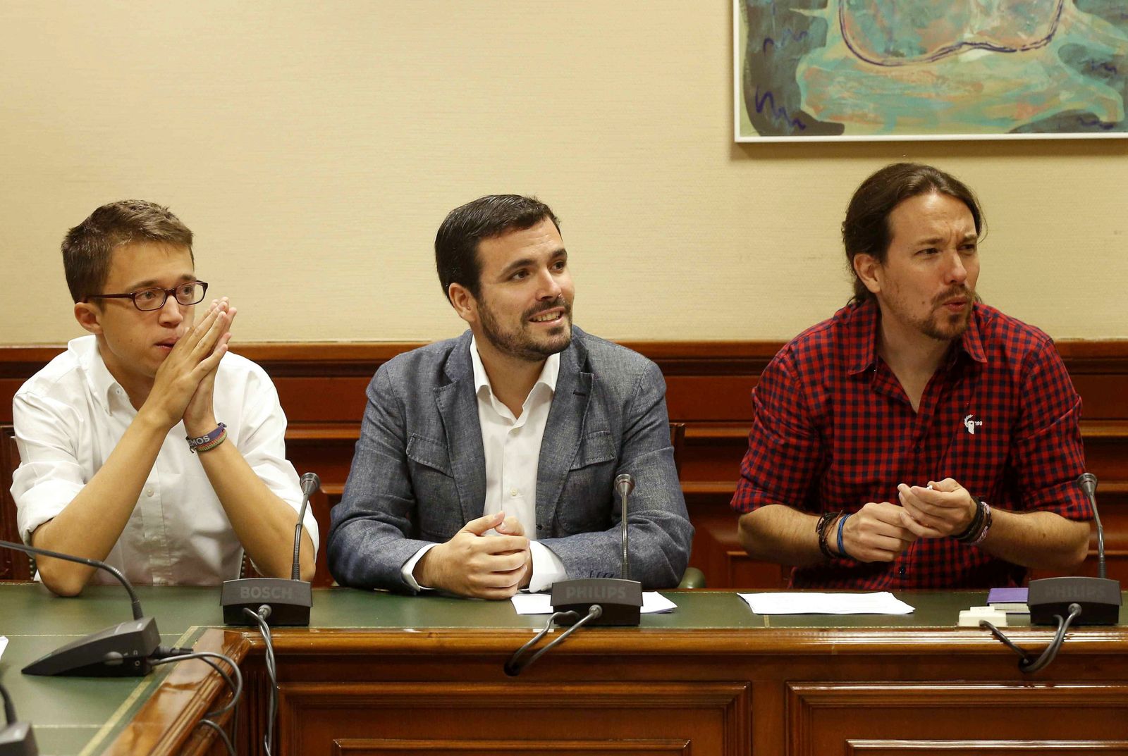 Errejón, Garzón e Iglesias.